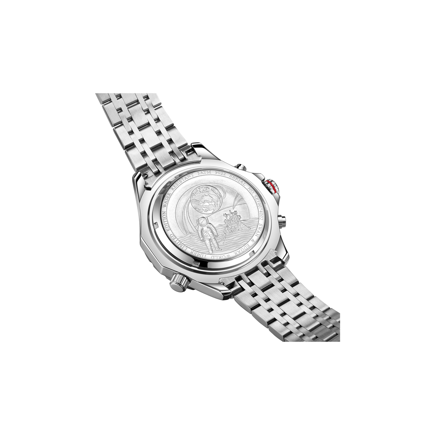 World Timer Mechanical Quartz Hybrid- Steel Matt Blue