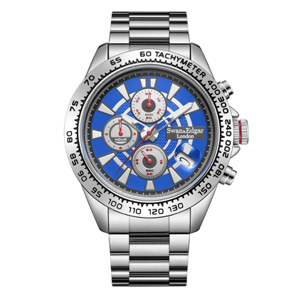 Speed Target Mechanical Quartz- Silver Blue