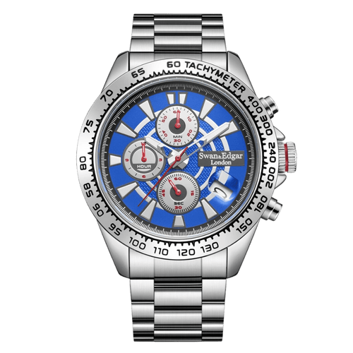 Speed Target Mechanical Quartz- Silver Blue