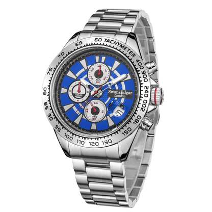 Speed Target Mechanical Quartz- Silver Blue