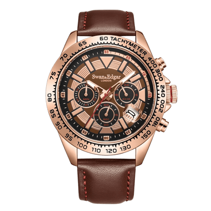 Speed Tracker Mechanical Quartz- Rose Brown