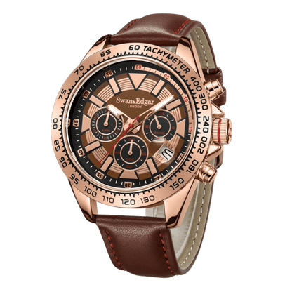 Speed Tracker Mechanical Quartz- Rose Brown